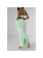 "Halted Alter" High Waist Skirt Set