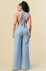 "Sky's The Limit" Cutout Jumpsuit