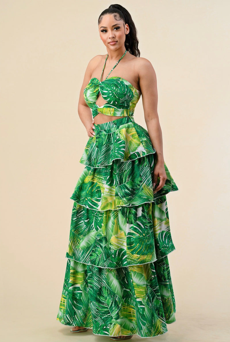 “Green With Envy” Cutout Maxi