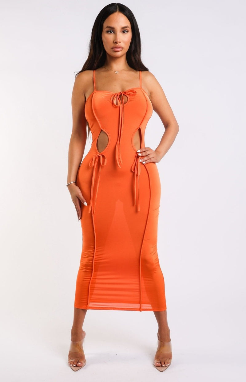 "Strapped For Time" Cutout Maxi Dress